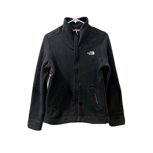 The North Face Black Women's Knit Full Zip Jacket with Side Pockets Sz MD - Picture 1 of 9